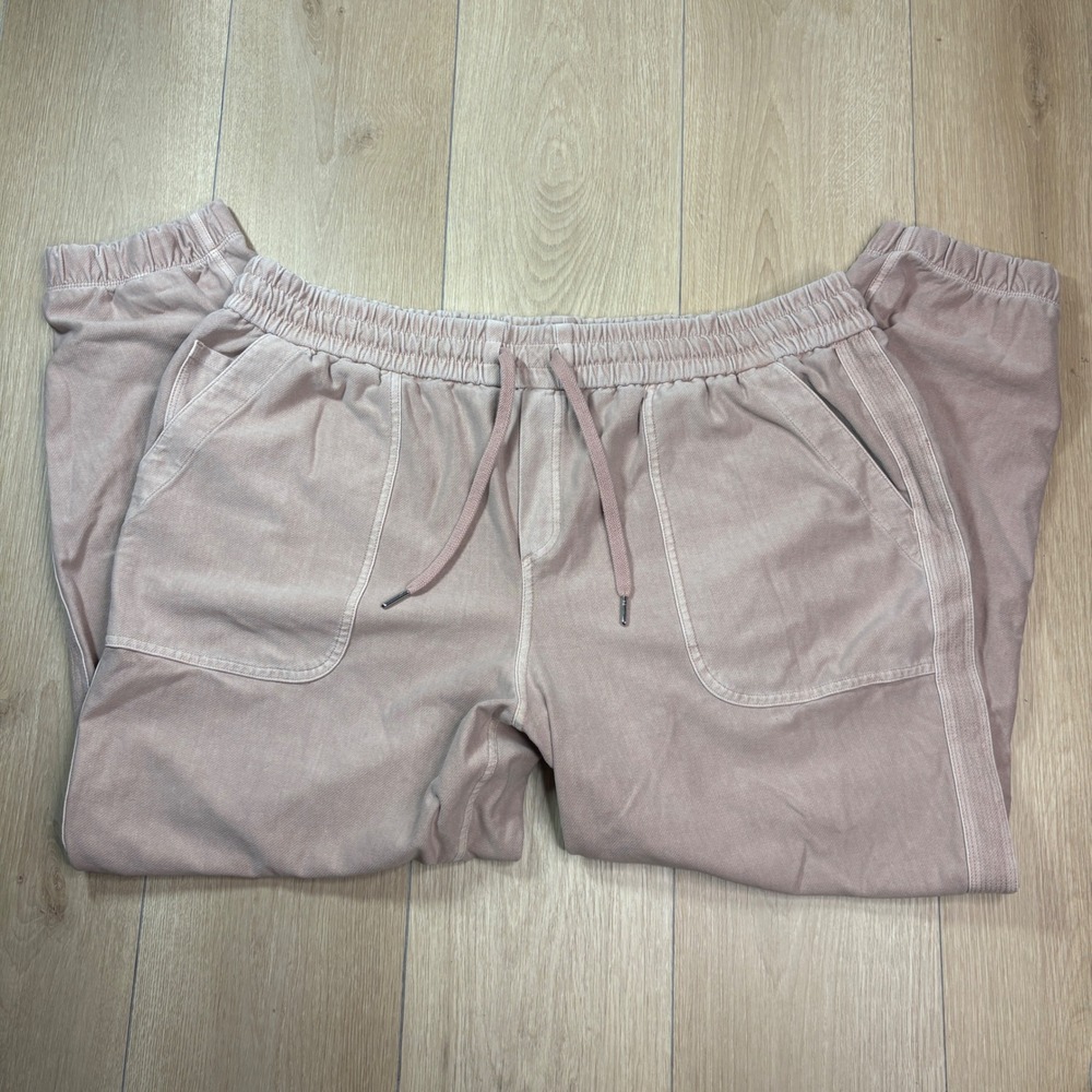 Athleta Farallon Jogger Pink Mauve Organic Cotton Sweatpants Size 20 Plus Comfy
